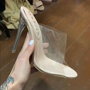 PVC mule heels size 6